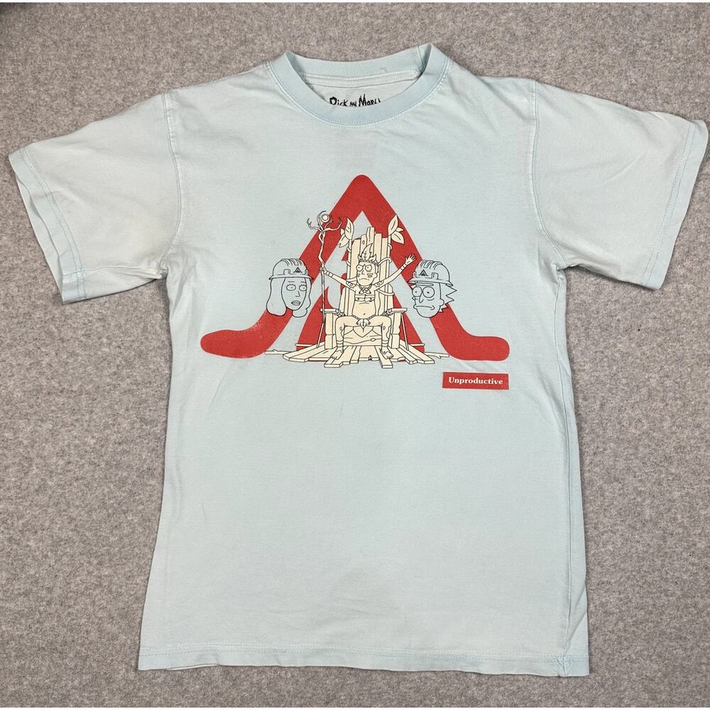 Lootwear Exclusive Mens T-Shirt Rick & Morty Unproductive Jerry  Blue S GUC